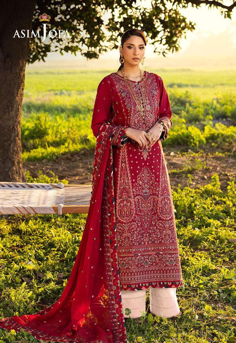 Asim Jofa | Luxury Lawn 25 | AJELL-06 - Ladies Clothes - Maria Faisal