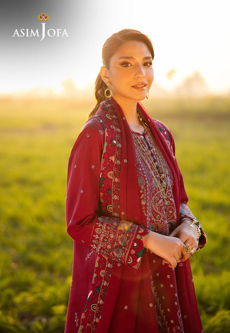 Asim Jofa | Luxury Lawn 25 | AJELL-06 - Ladies Clothes - Maria Faisal