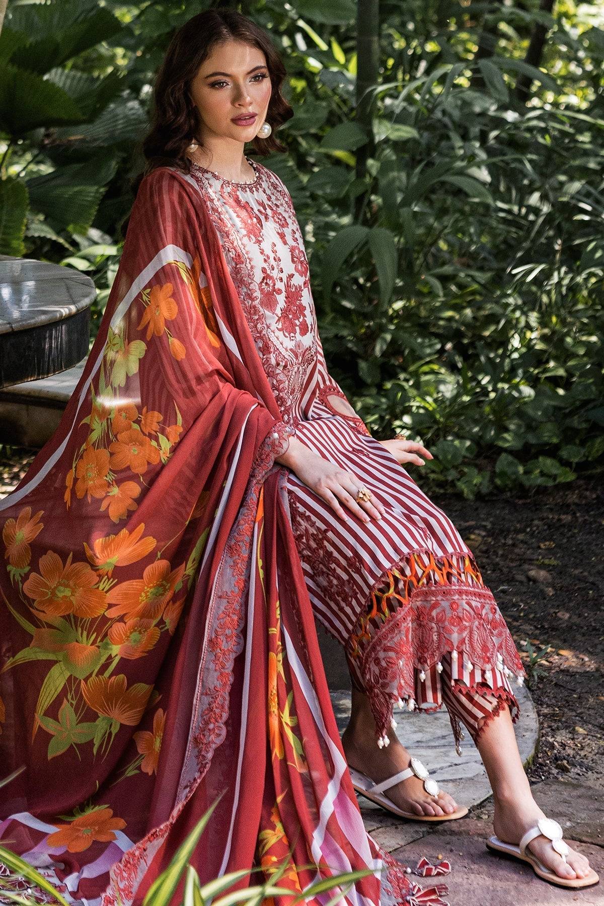 Charizma | Naranji Lawn | CN5-04 by Maria Faisal - Registered Vendor of : Charizma - type : Ladies Clothes - 100% original wedding dresses