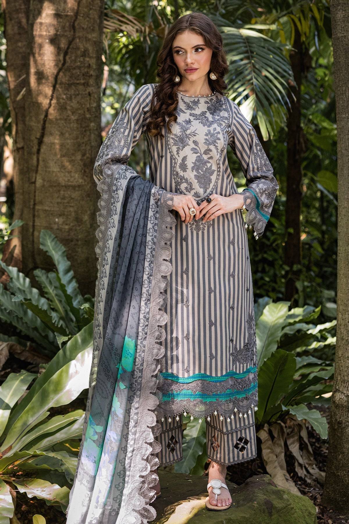 Charizma | Naranji Lawn | CN5-05 by Maria Faisal - Registered Vendor of : Charizma - type : Ladies Clothes - 100% original wedding dresses