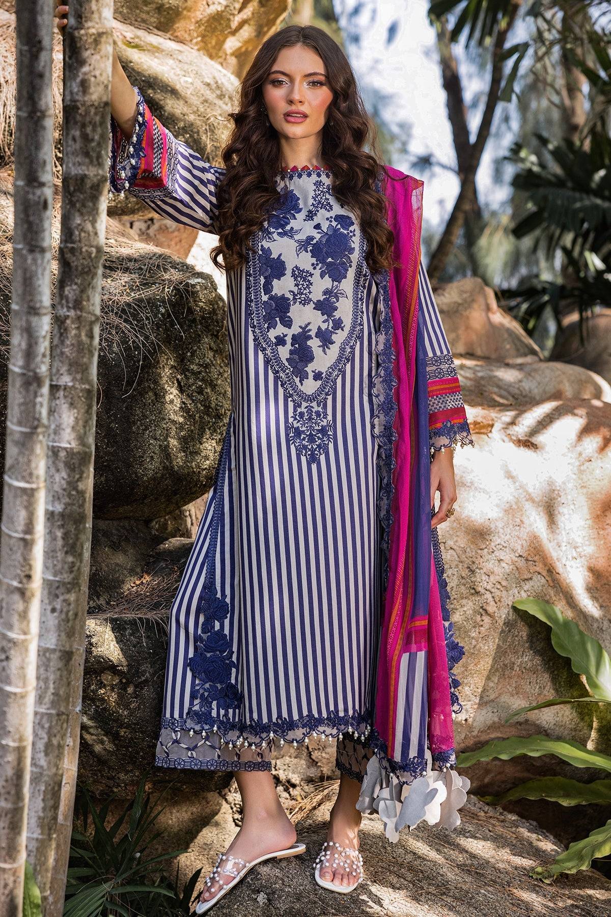 Charizma | Naranji Lawn | CN5-06 by Maria Faisal - Registered Vendor of : Charizma - type : Ladies Clothes - 100% original wedding dresses