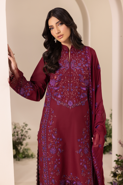 Rajbari | Premium Edition | Embroidered Chiffon Dopatta 08 - Luxury Dress - available at Maria Faisal in UK and USA.