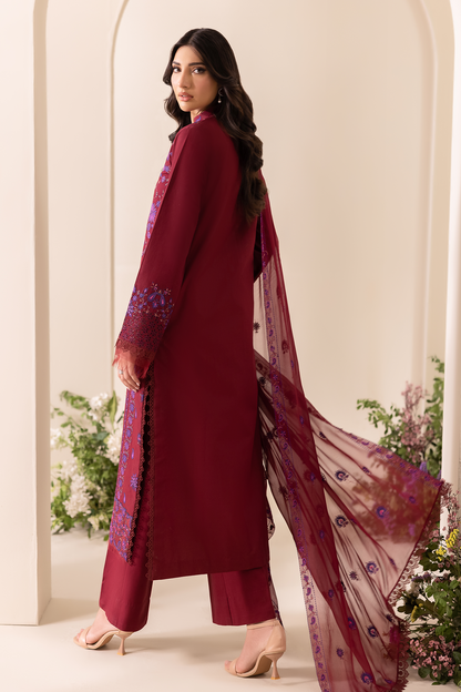 Rajbari | Premium Edition | Embroidered Chiffon Dopatta 08 - Luxury Dress - available at Maria Faisal in UK and USA.