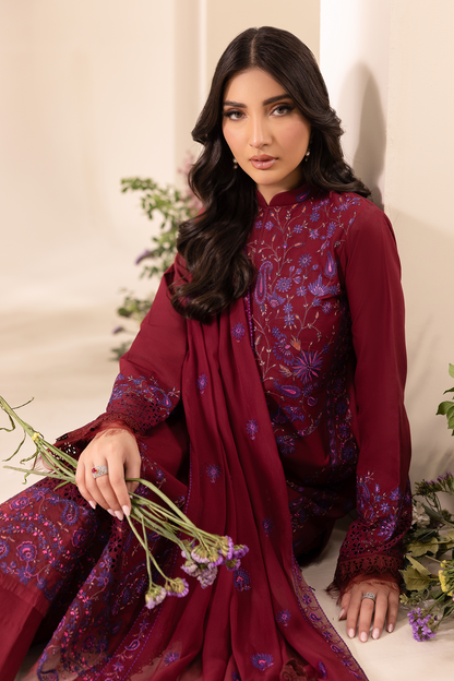 Rajbari | Premium Edition | Embroidered Chiffon Dopatta 08 - Luxury Dress - available at Maria Faisal in UK and USA.