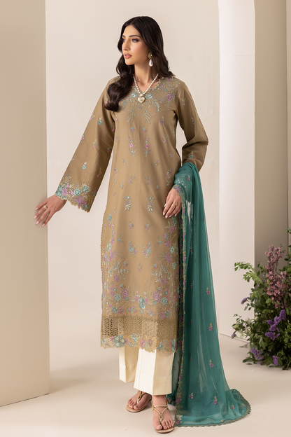 Rajbari | Premium Edition |Embroidered Chiffon Dopatta 03 - Luxury Dress - available at Maria Faisal in UK and USA.