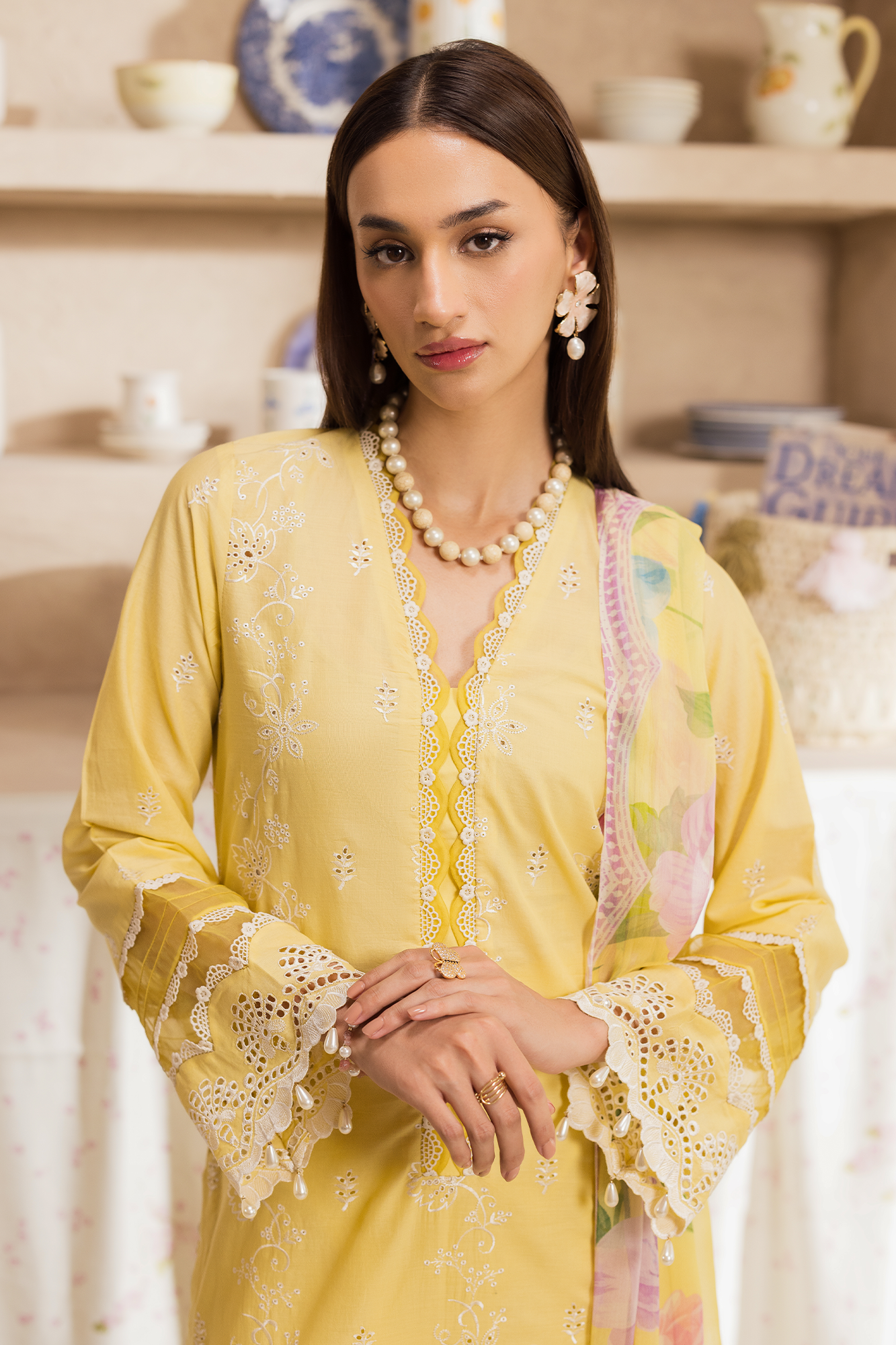 Rajbari | Nissa Chikankari Exclusive | Exclusive 03 - Luxury Dress - available at Maria Faisal in UK and USA.