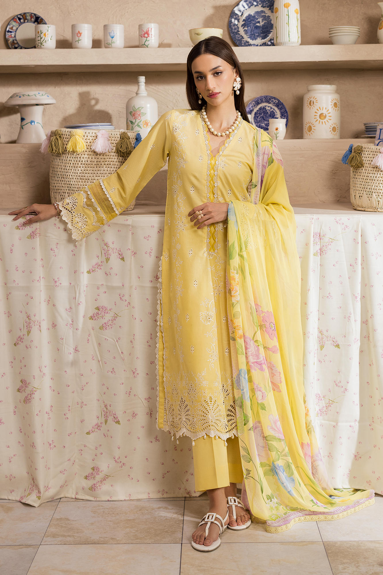 Rajbari | Nissa Chikankari Exclusive | Exclusive 03 - Luxury Dress - available at Maria Faisal in UK and USA.