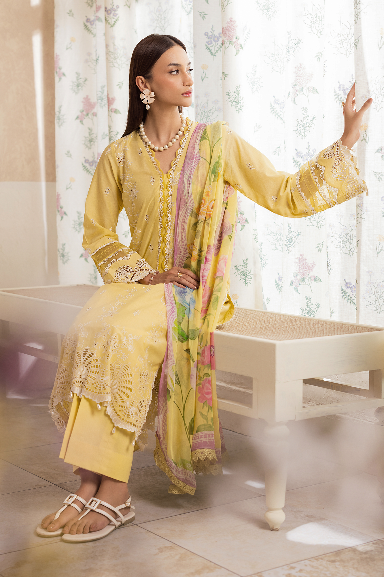 Rajbari | Nissa Chikankari Exclusive | Exclusive 03 - Luxury Dress - available at Maria Faisal in UK and USA.