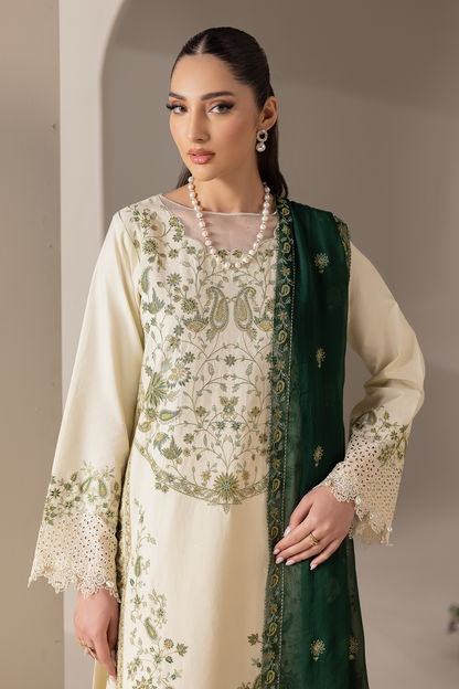 Rajbari | Premium Edition | Embroidered Chiffon Dopatta 05 - Luxury Dress - available at Maria Faisal in UK and USA.