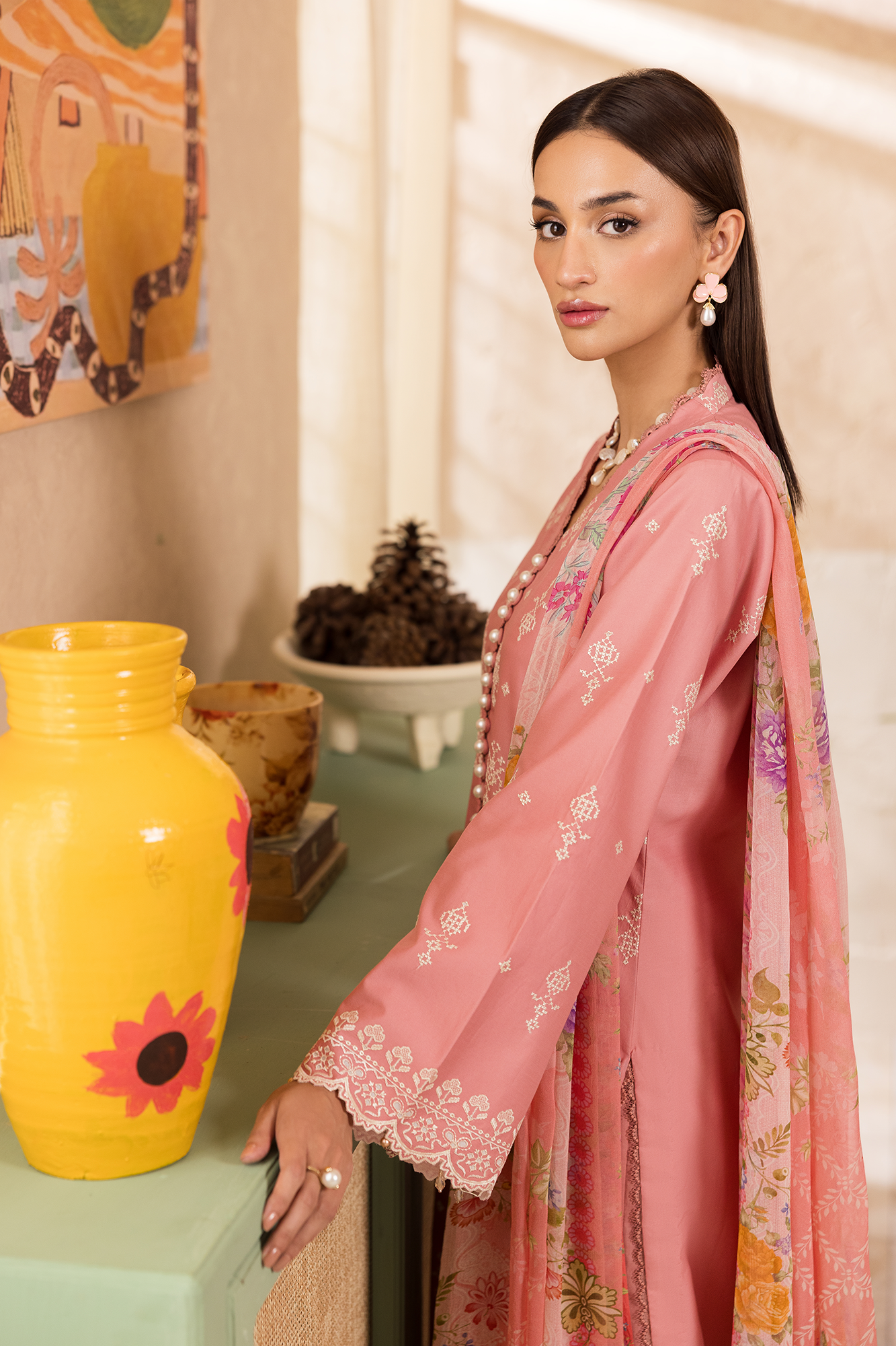 Rajbari | Nissa Chikankari Exclusive | Exclusive 06 - Luxury Dress - available at Maria Faisal in UK and USA.