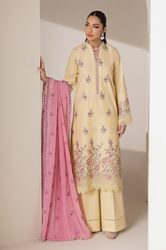 Rajbari | Premium Edition | Embroidered Chiffon Dopatta 09 - Luxury Dress - available at Maria Faisal in UK and USA.