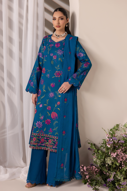 Rajbari | Premium Edition | Embroidered Chiffon Dopatta 11 - Luxury Dress - available at Maria Faisal in UK and USA.