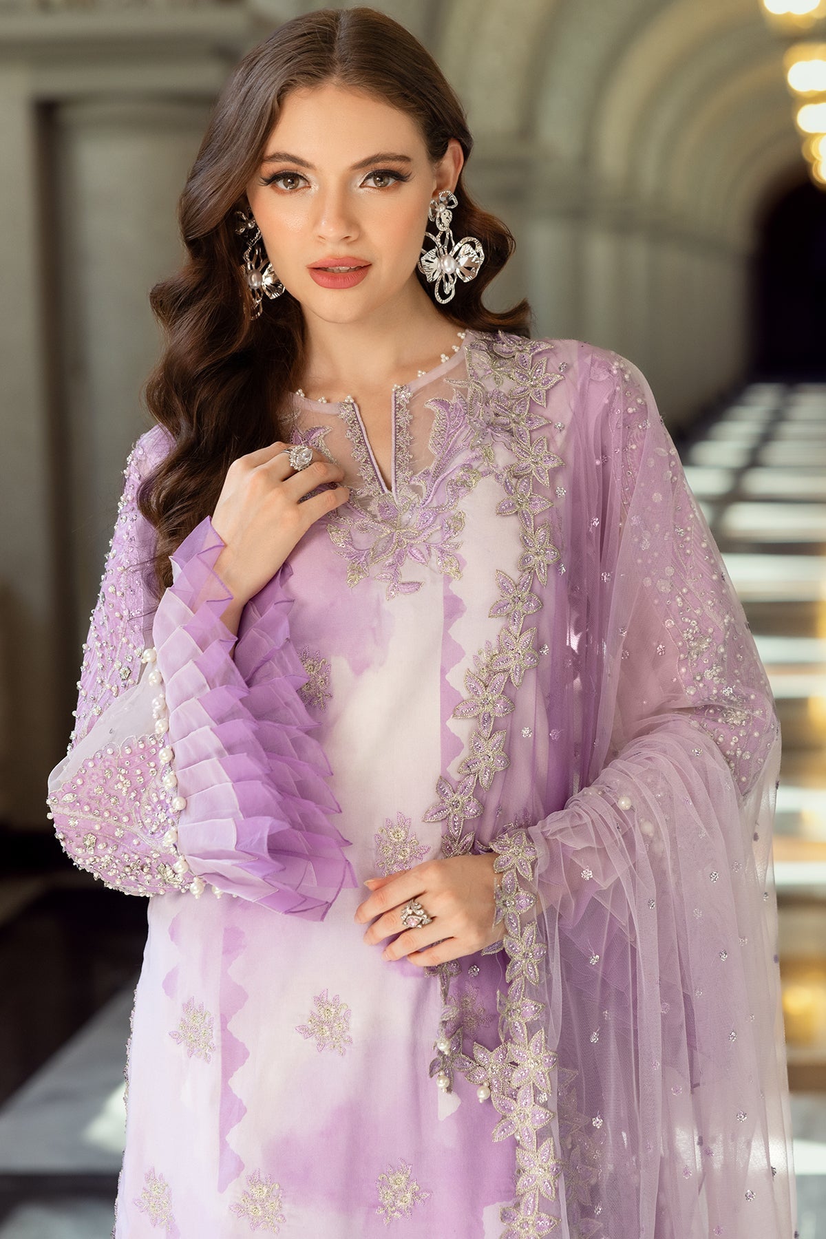 Charizma | Festive Limited Edition 25 | ED5-01 - Designer Dress with Intricate embroidery and embellishments. Shop elegent wedding dress at Maria Faisal.