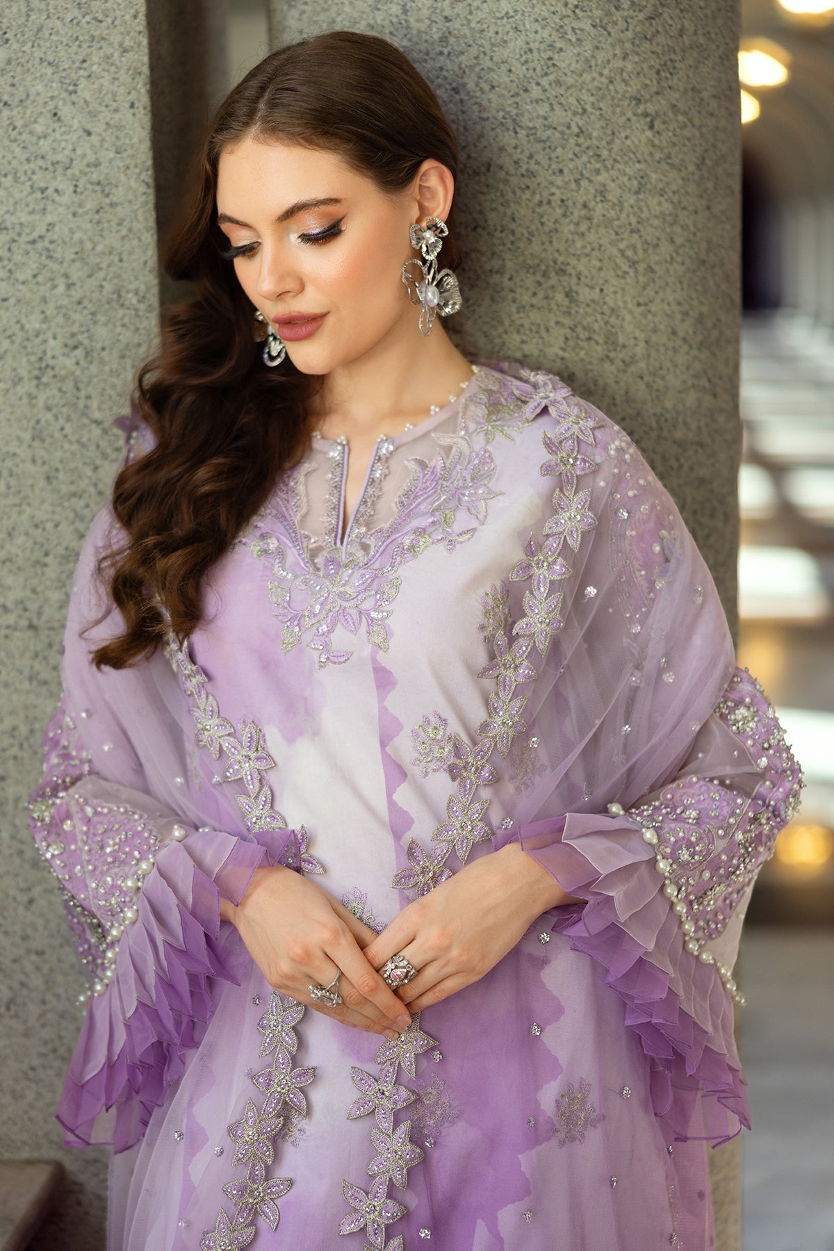 Charizma | Festive Limited Edition 25 | ED5-01 - Designer Dress with Intricate embroidery and embellishments. Shop elegent wedding dress at Maria Faisal.