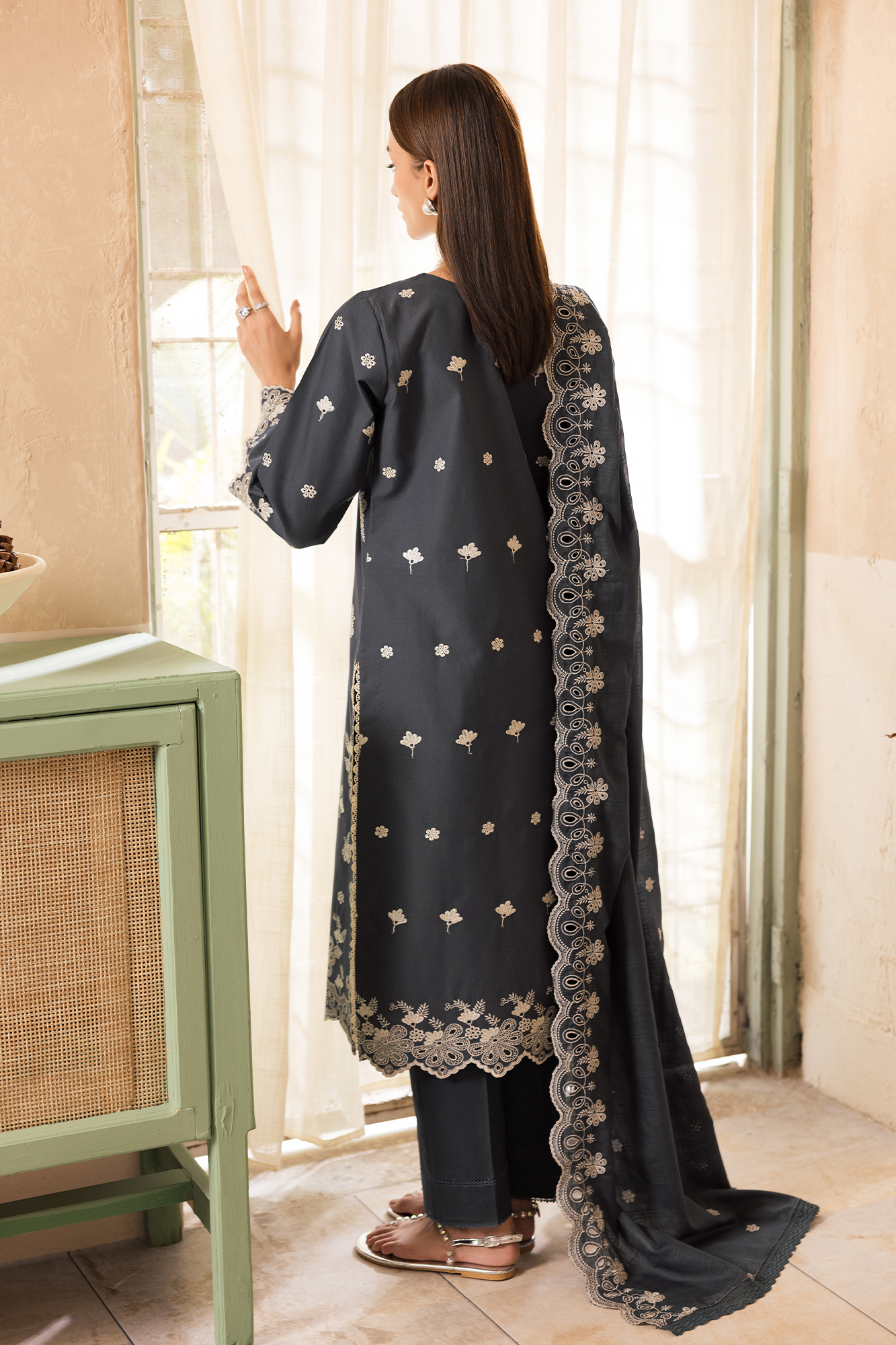 Rajbari | Nissa Chikankari Exclusive | Exclusive 01 - Luxury Dress - available at Maria Faisal in UK and USA.
