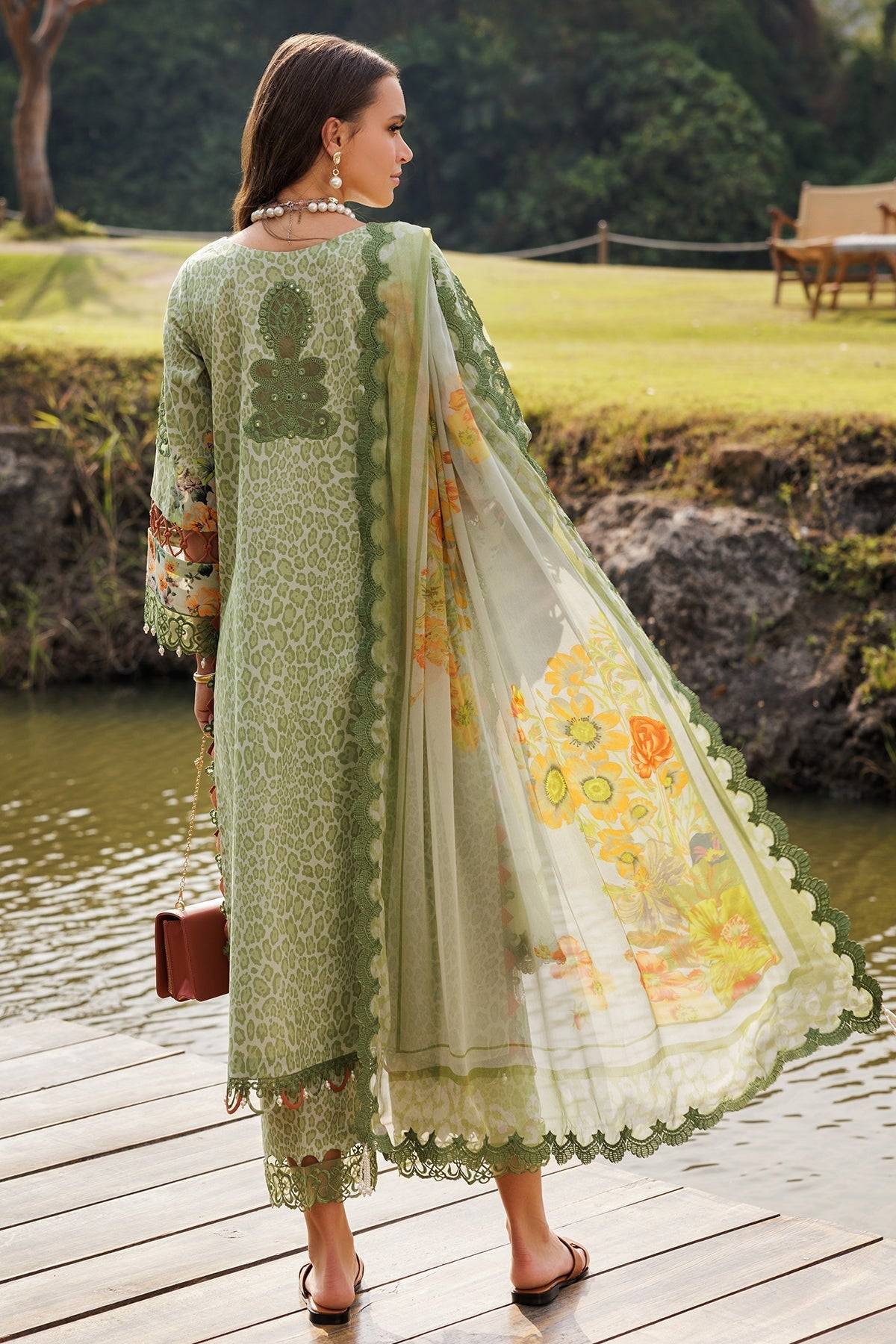 Charizma | Naranji Lawn 25 | CN5-11 by Maria Faisal - Registered Vendor of : Charizma - type : Ladies Clothes - 100% original wedding dresses