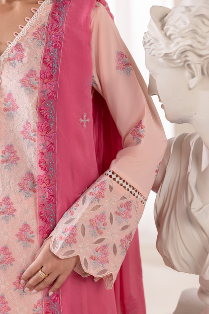 Rajbari | Premium Edition |Embroidered Chiffon Dopatta 02 - Luxury Dress - available at Maria Faisal in UK and USA.
