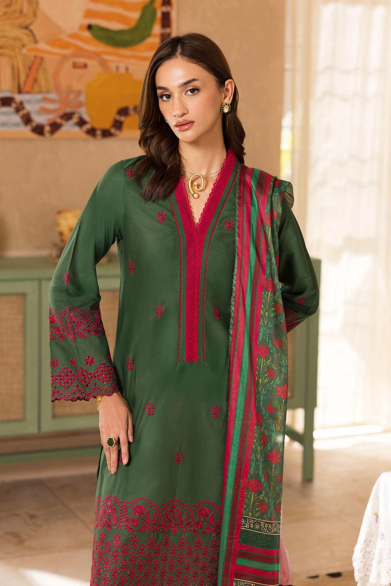 Rajbari | Nissa Chikankari Exclusive | Exclusive 08 - Luxury Dress - available at Maria Faisal in UK and USA.