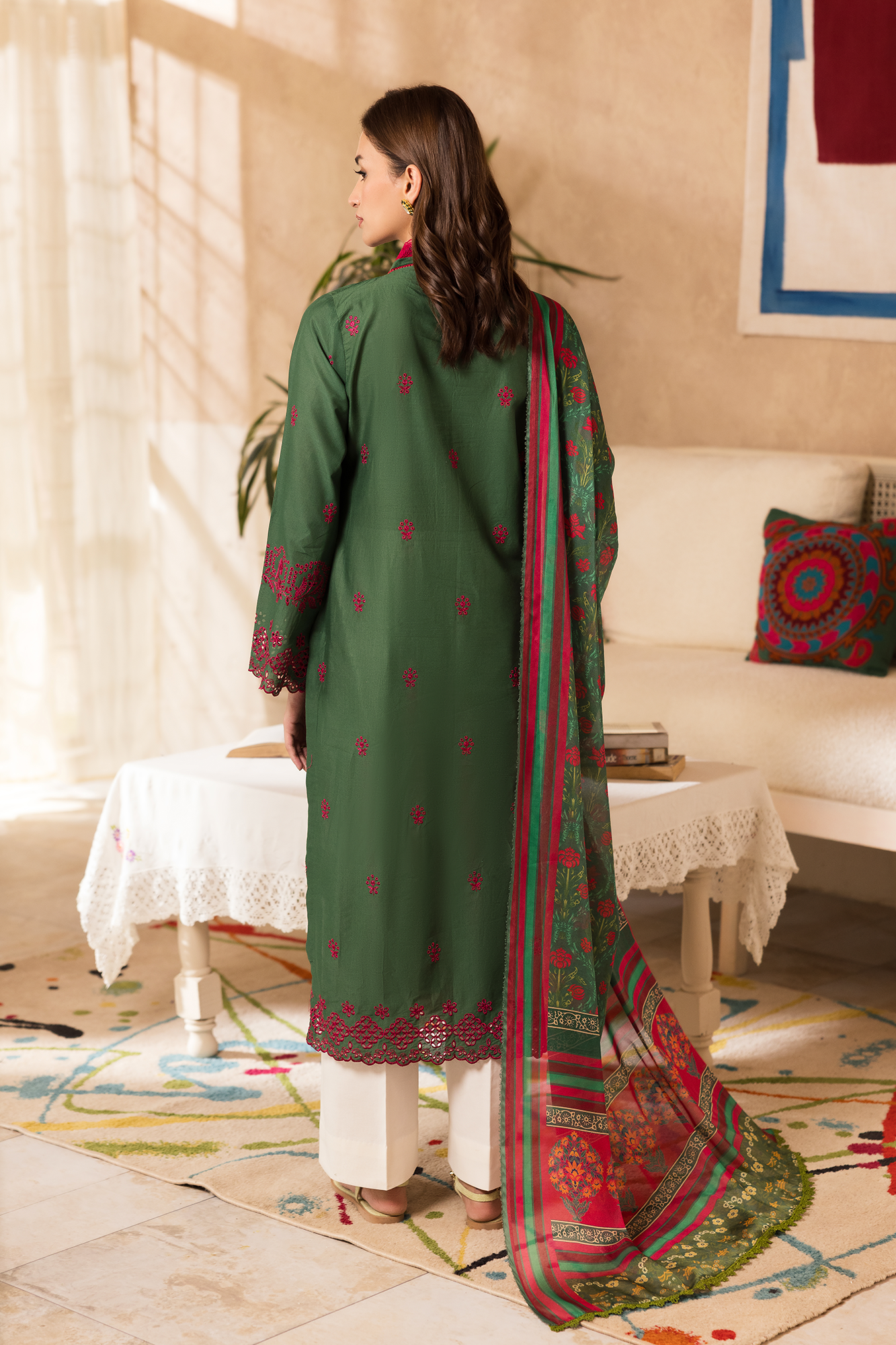 Rajbari | Nissa Chikankari Exclusive | Exclusive 08 - Luxury Dress - available at Maria Faisal in UK and USA.