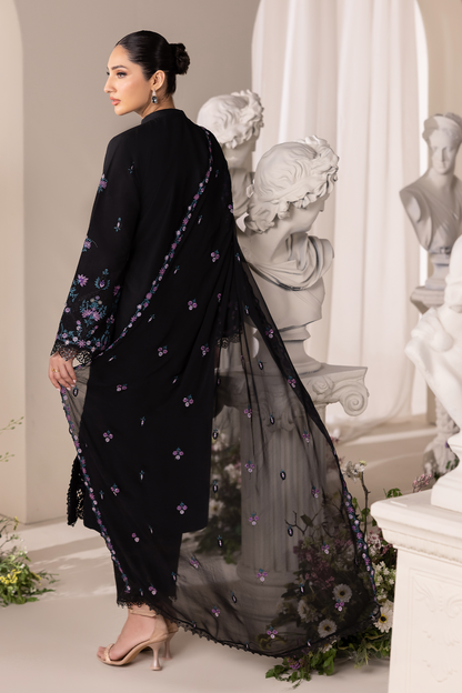 Rajbari | Premium Edition | Embroidered Chiffon Dopatta 01 - Luxury Dress - available at Maria Faisal in UK and USA.