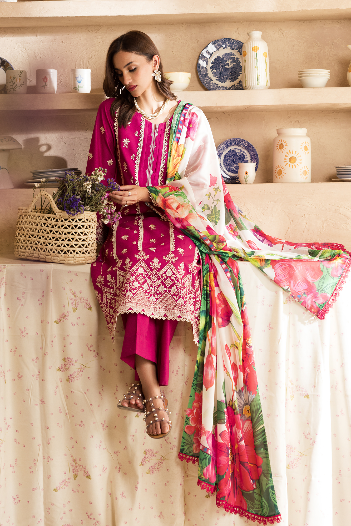 Rajbari | Nissa Chikankari Exclusive |Exclusive 09 - Luxury Dress - available at Maria Faisal in UK and USA.