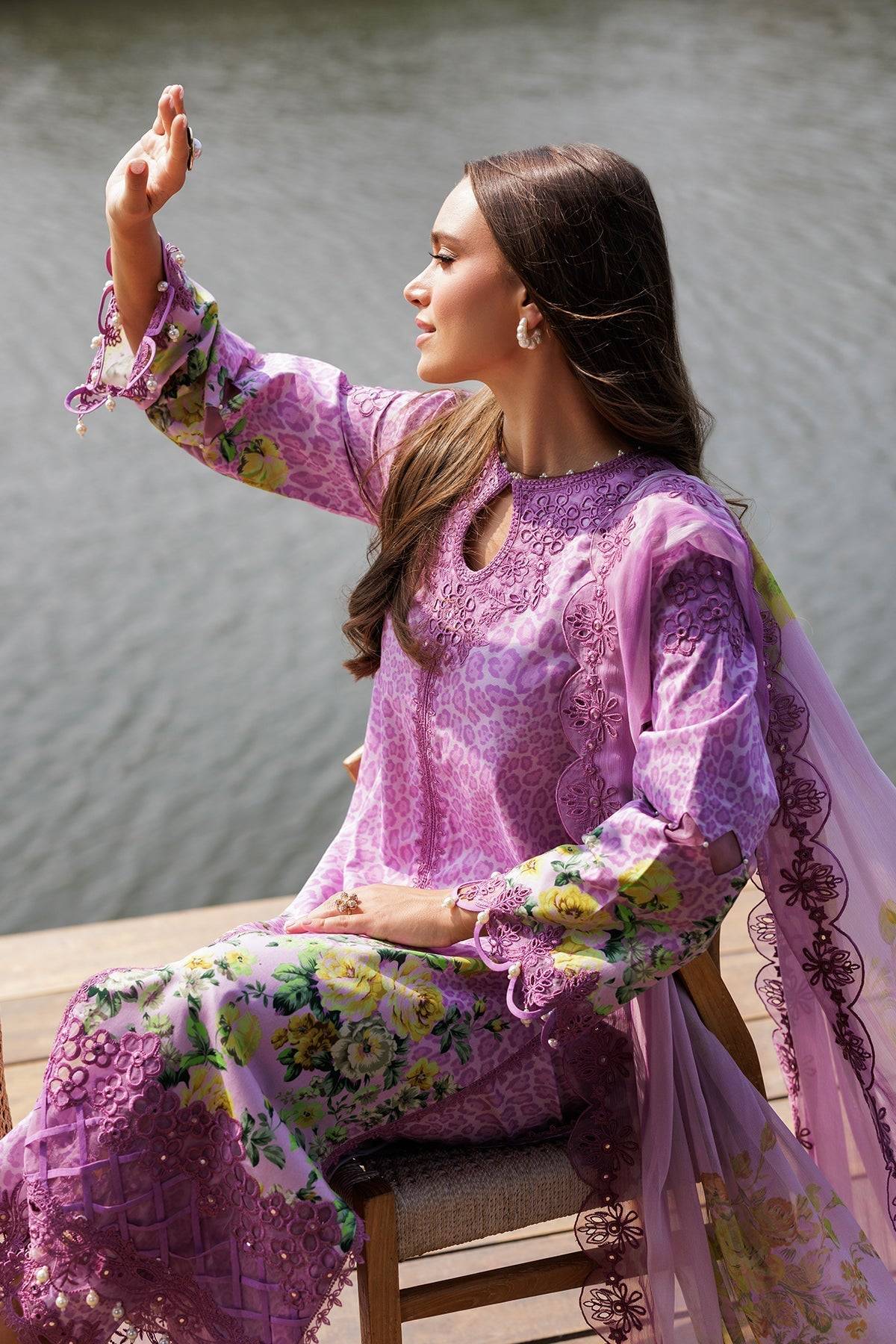 Charizma | Naranji Lawn 25 | CN5-08 by Maria Faisal - Registered Vendor of : Charizma - type : Ladies Clothes - 100% original wedding dresses
