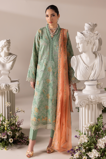 Rajbari | Premium Edition | Embroidered Chiffon Dopatta 06 - Luxury Dress - available at Maria Faisal in UK and USA.
