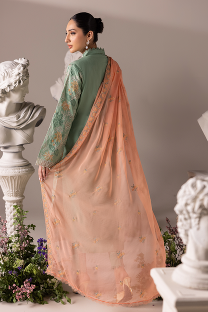 Rajbari | Premium Edition | Embroidered Chiffon Dopatta 06 - Luxury Dress - available at Maria Faisal in UK and USA.