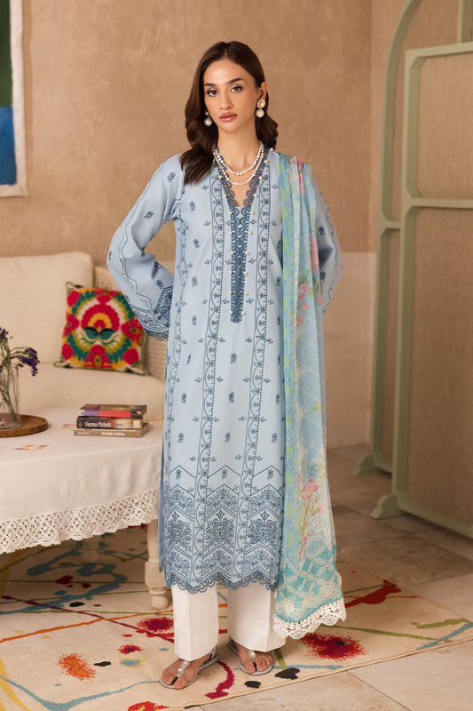 Rajbari | Nissa Chikankari Exclusive | Exclusive 12 - Luxury Dress - available at Maria Faisal in UK and USA.