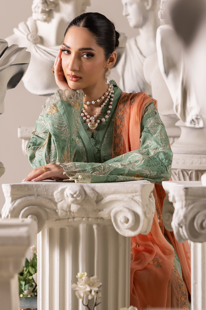 Rajbari | Premium Edition | Embroidered Chiffon Dopatta 06 - Luxury Dress - available at Maria Faisal in UK and USA.