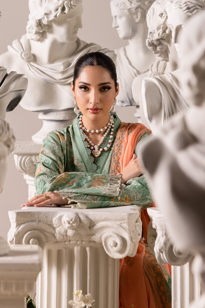 Rajbari | Premium Edition | Embroidered Chiffon Dopatta 06 - Luxury Dress - available at Maria Faisal in UK and USA.