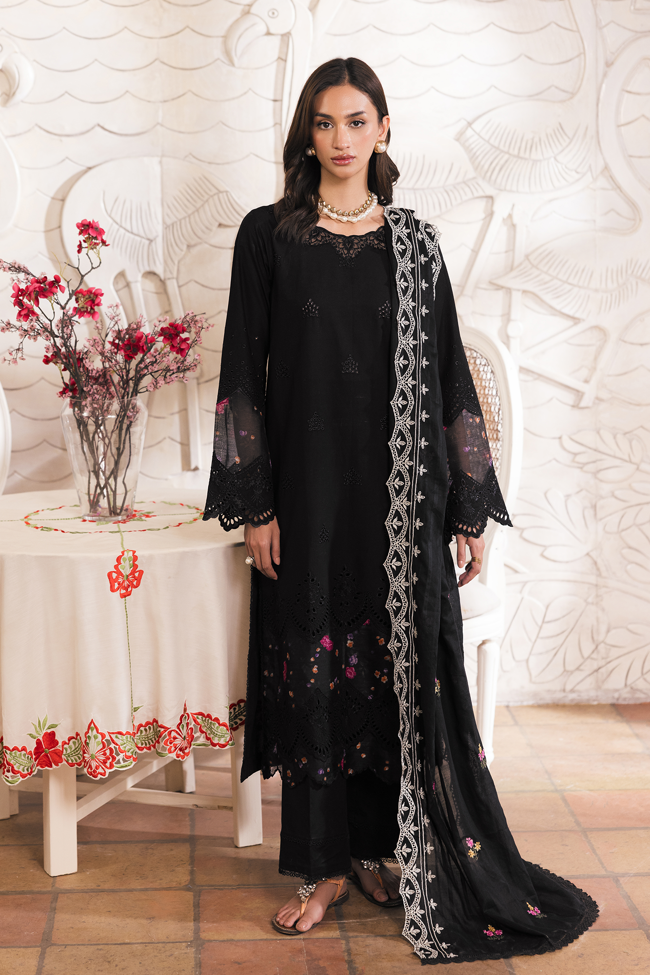 Rajbari | Nissa Chikankari Exclusive | Exclusive 11 - Luxury Dress - available at Maria Faisal in UK and USA.