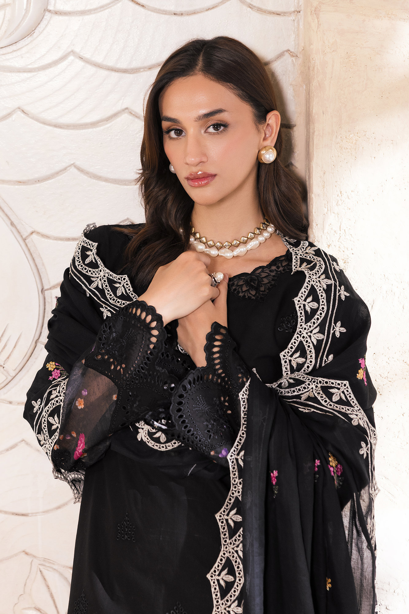 Rajbari | Nissa Chikankari Exclusive | Exclusive 11 - Luxury Dress - available at Maria Faisal in UK and USA.