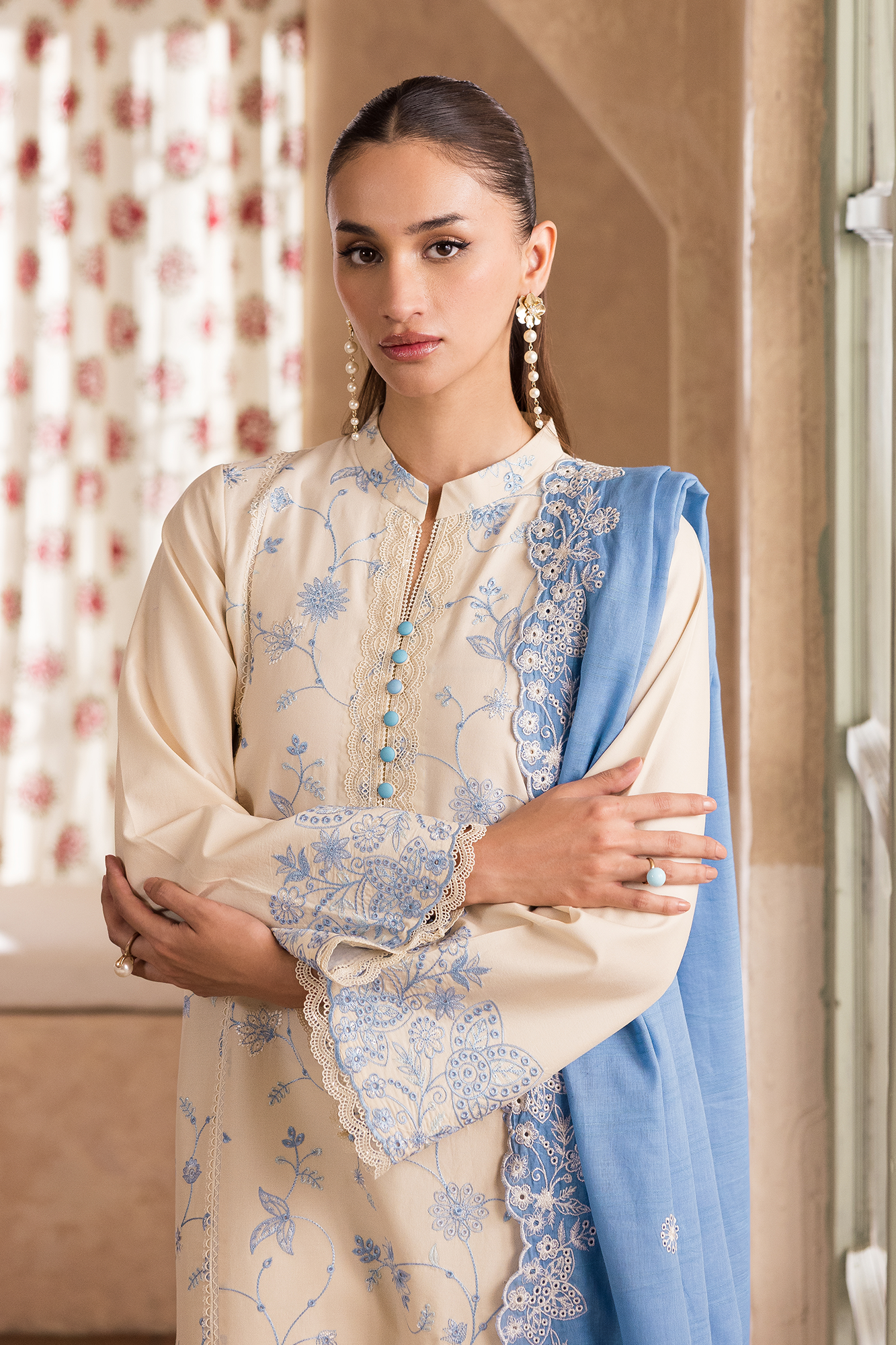 Rajbari | Nissa Chikankari Exclusive | Exclusive 02 - Luxury Dress - available at Maria Faisal in UK and USA.