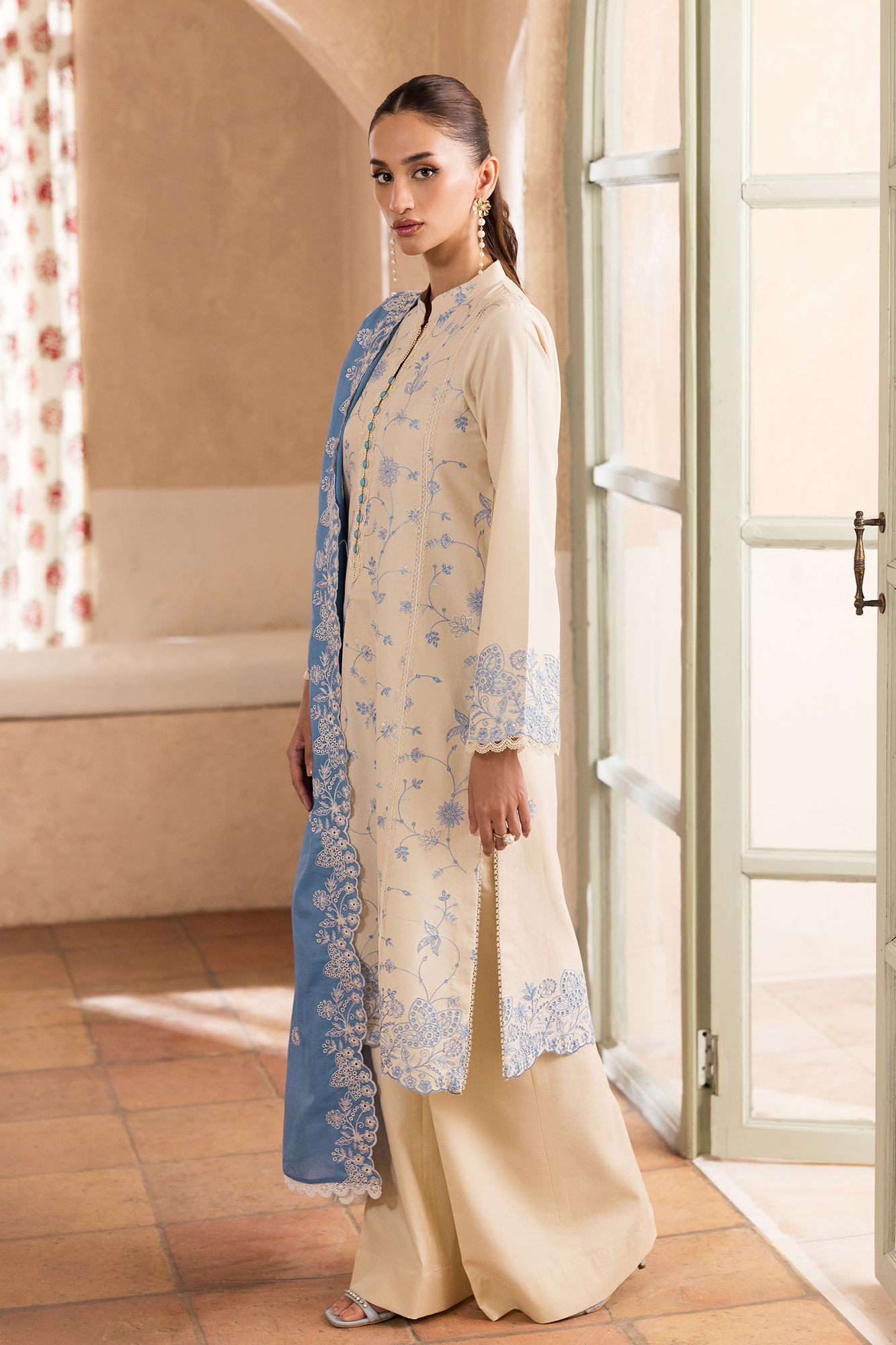 Rajbari | Nissa Chikankari Exclusive | Exclusive 02 - Luxury Dress - available at Maria Faisal in UK and USA.