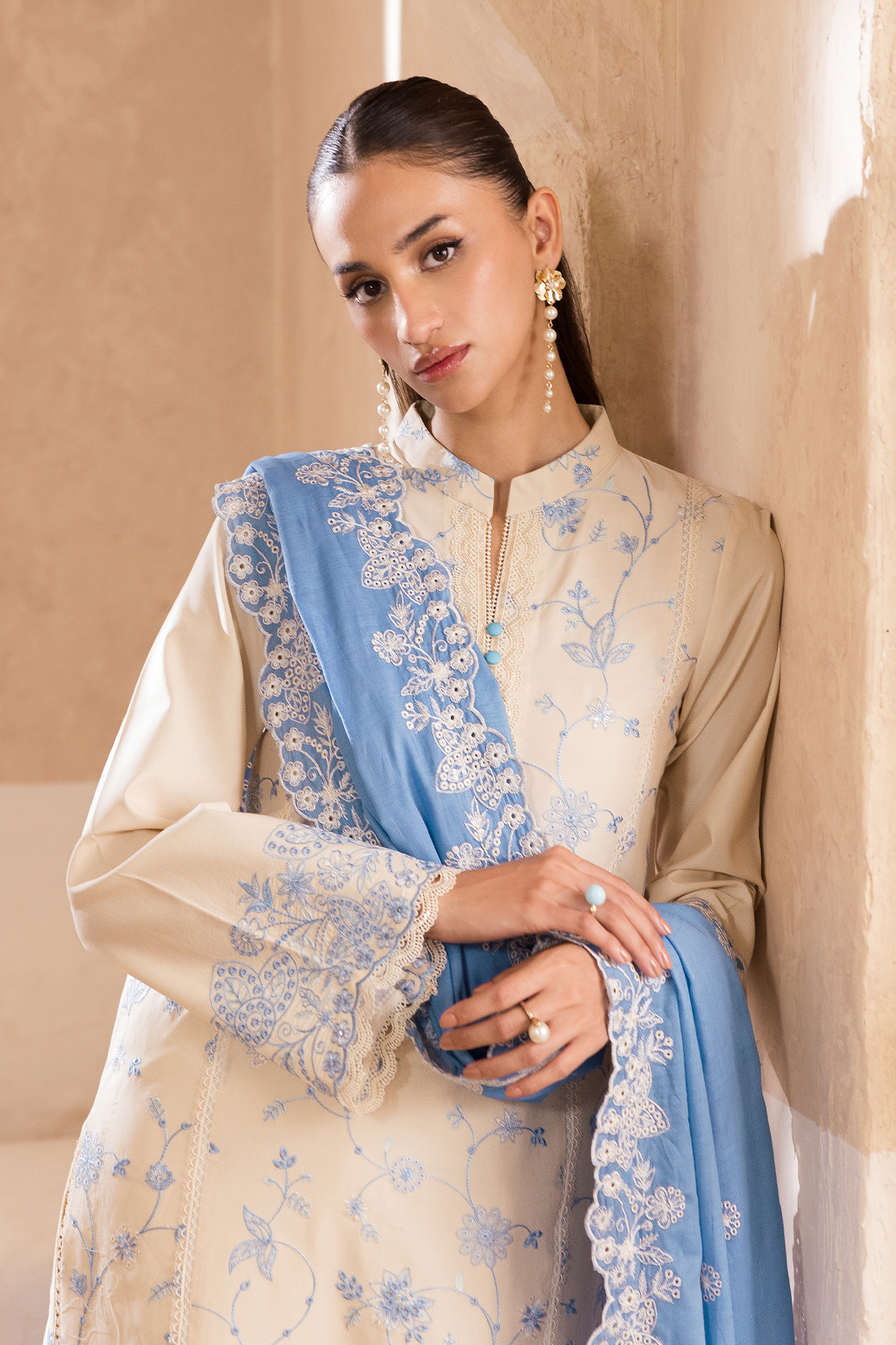 Rajbari | Nissa Chikankari Exclusive | Exclusive 02 - Luxury Dress - available at Maria Faisal in UK and USA.