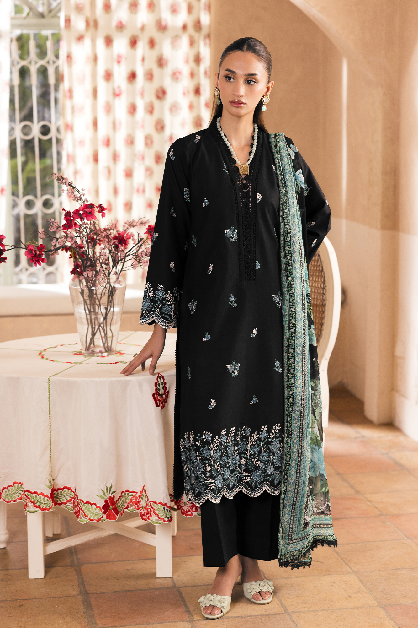 Rajbari | Nissa Chikankari Exclusive | Exclusive 05 - Luxury Dress - available at Maria Faisal in UK and USA.