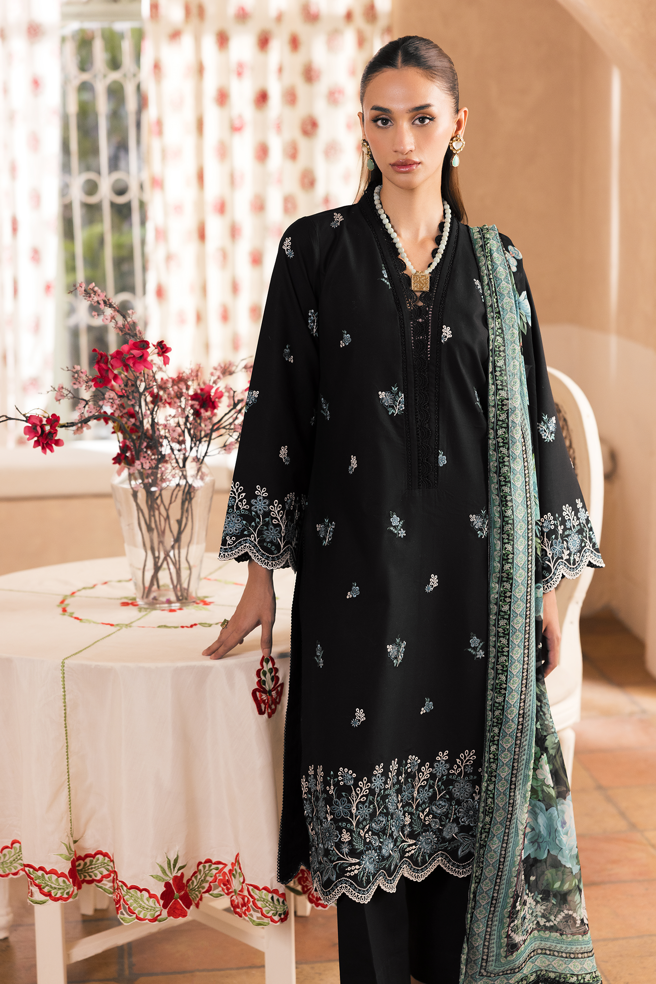 Rajbari | Nissa Chikankari Exclusive | Exclusive 05 - Luxury Dress - available at Maria Faisal in UK and USA.