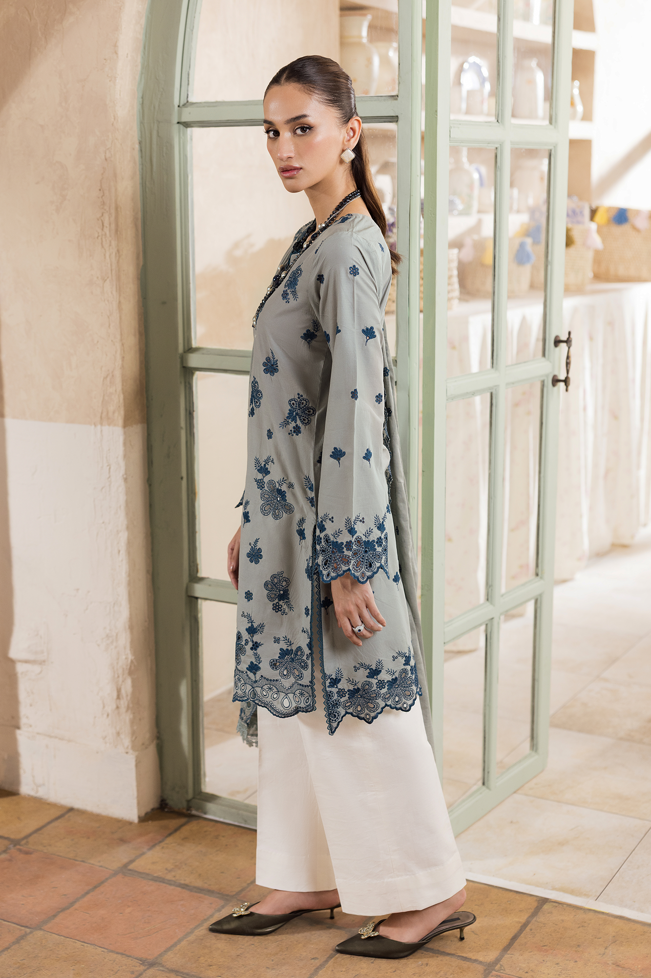 Rajbari | Nissa Chikankari Exclusive | Exclusive 10 - Luxury Dress - available at Maria Faisal in UK and USA.