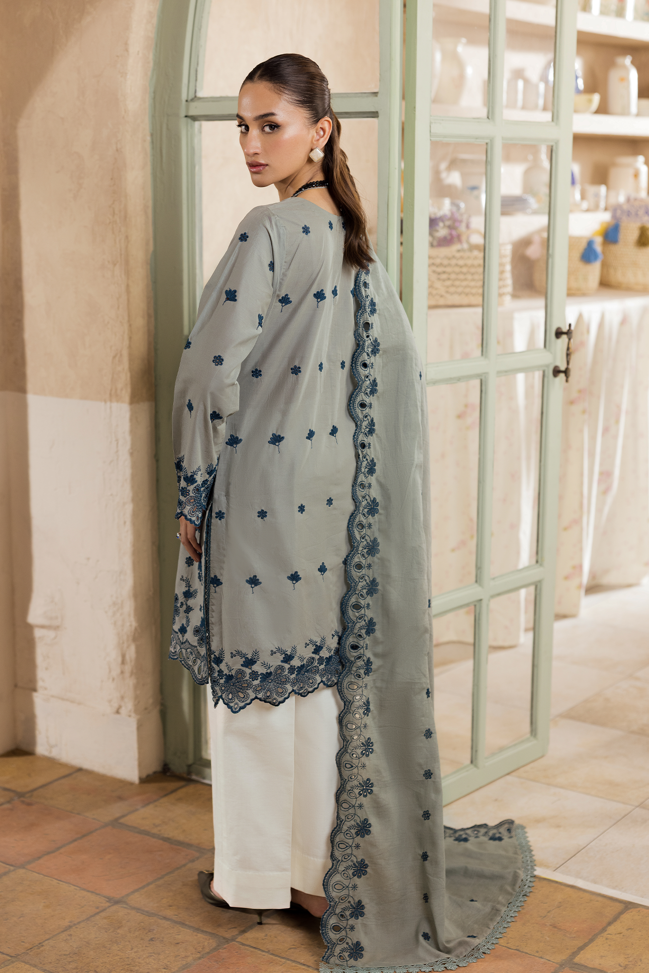 Rajbari | Nissa Chikankari Exclusive | Exclusive 10 - Luxury Dress - available at Maria Faisal in UK and USA.