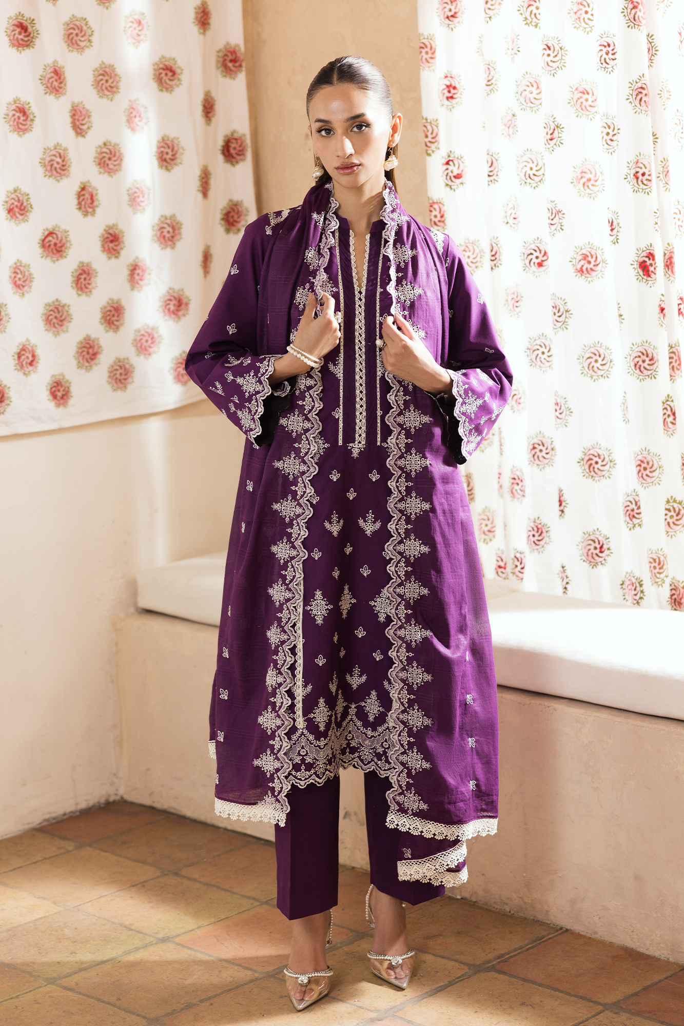 Rajbari | Nissa Chikankari Exclusive | Exclusive 04 - Luxury Dress - available at Maria Faisal in UK and USA.