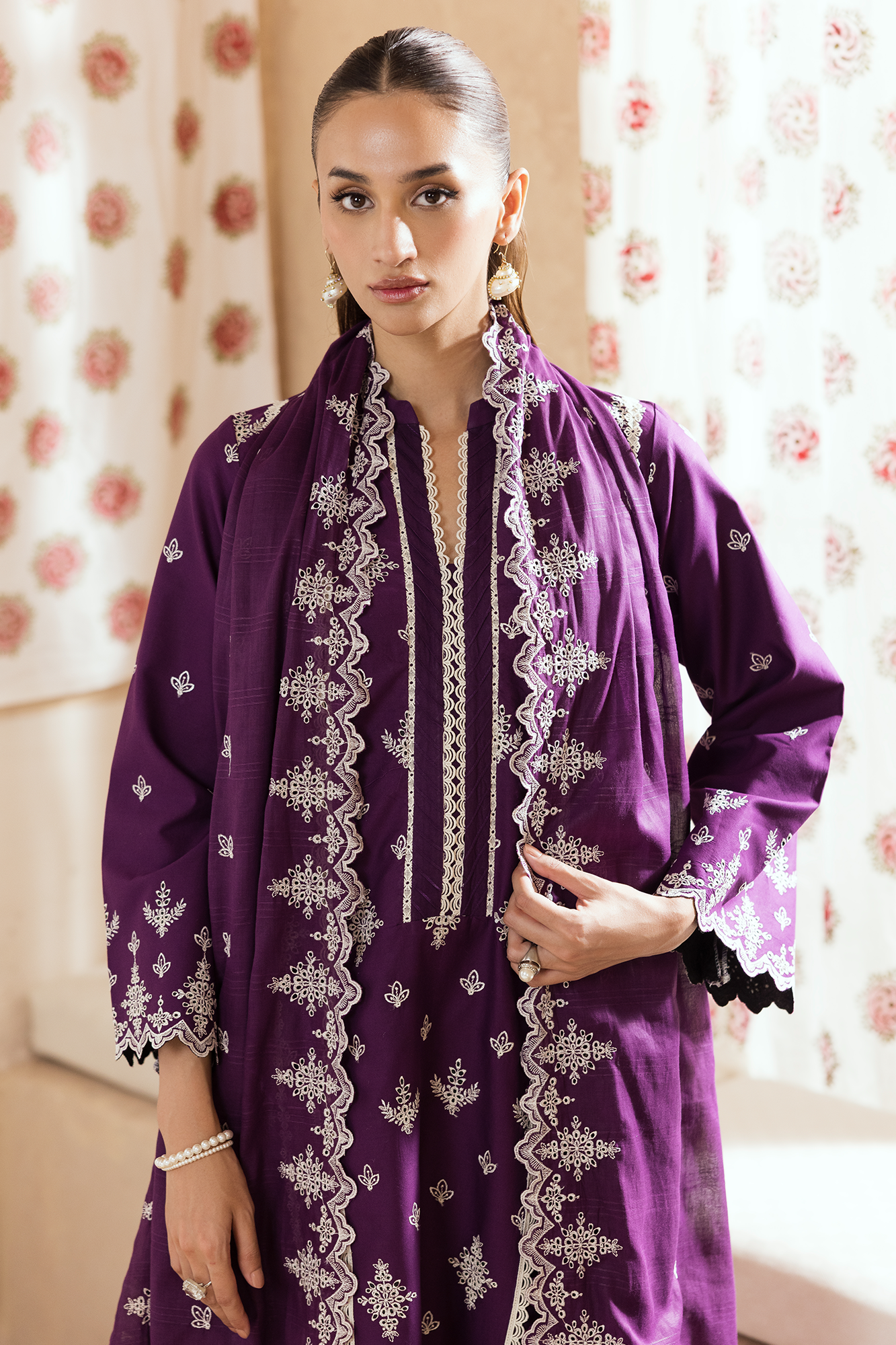Rajbari | Nissa Chikankari Exclusive | Exclusive 04 - Luxury Dress - available at Maria Faisal in UK and USA.