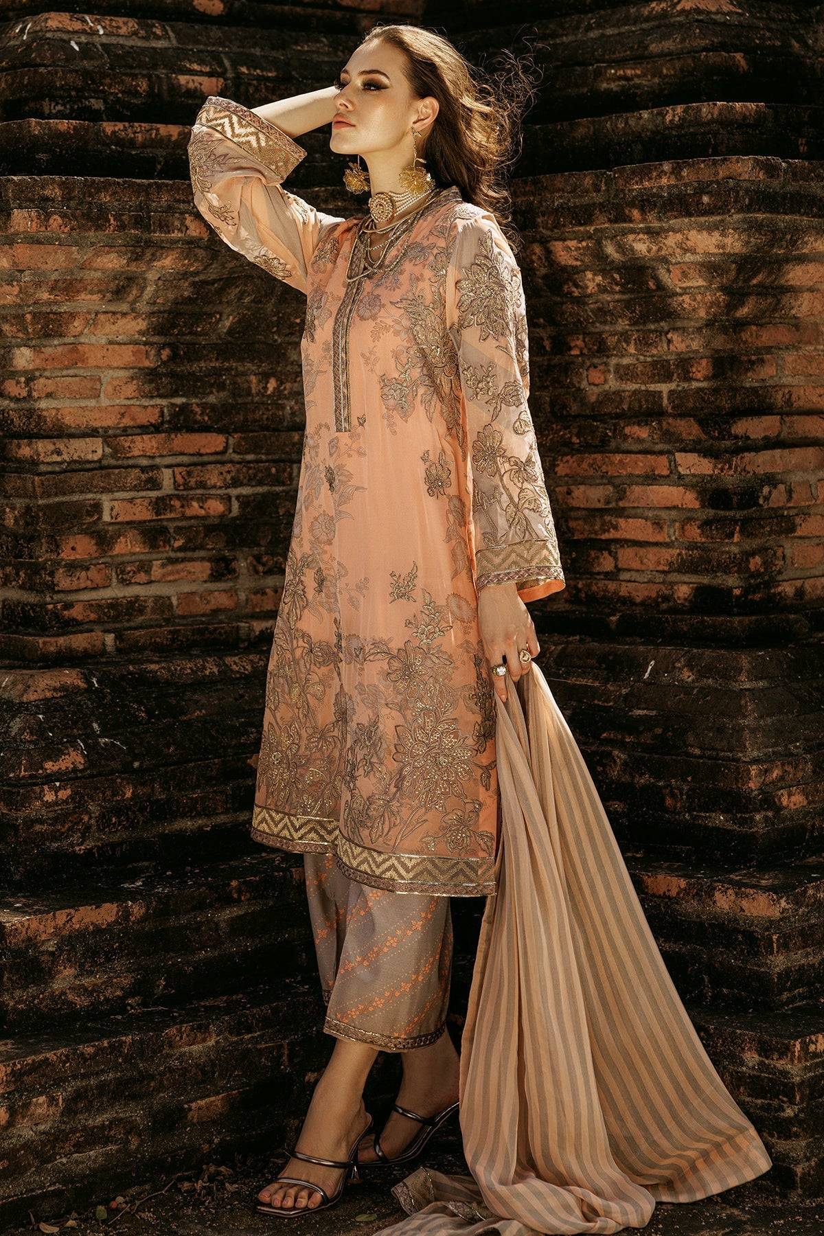 Charizma | Vasl Chiffon Collection | VSL25-05 by Maria Faisal - Registered Vendor of : Charizma - type : Ladies Clothes - 100% original wedding dresses
