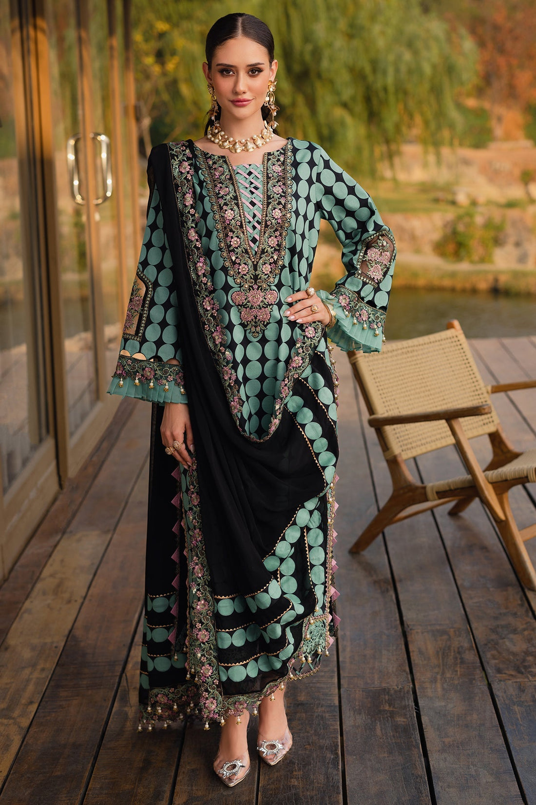 Charizma | Qara Festive Edit 25 | CQ5-04 by Maria Faisal - Registered Vendor of : Charizma - type : Ladies Clothes - 100% original wedding dresses