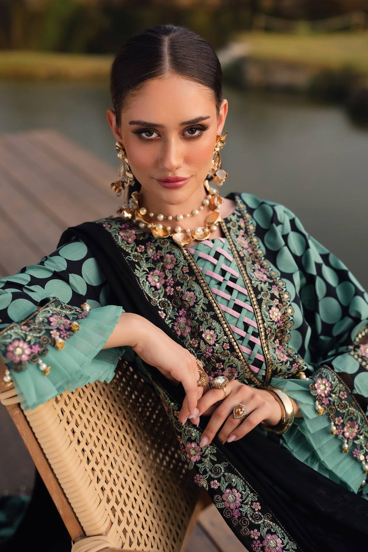Charizma | Qara Festive Edit 25 | CQ5-04 by Maria Faisal - Registered Vendor of : Charizma - type : Ladies Clothes - 100% original wedding dresses