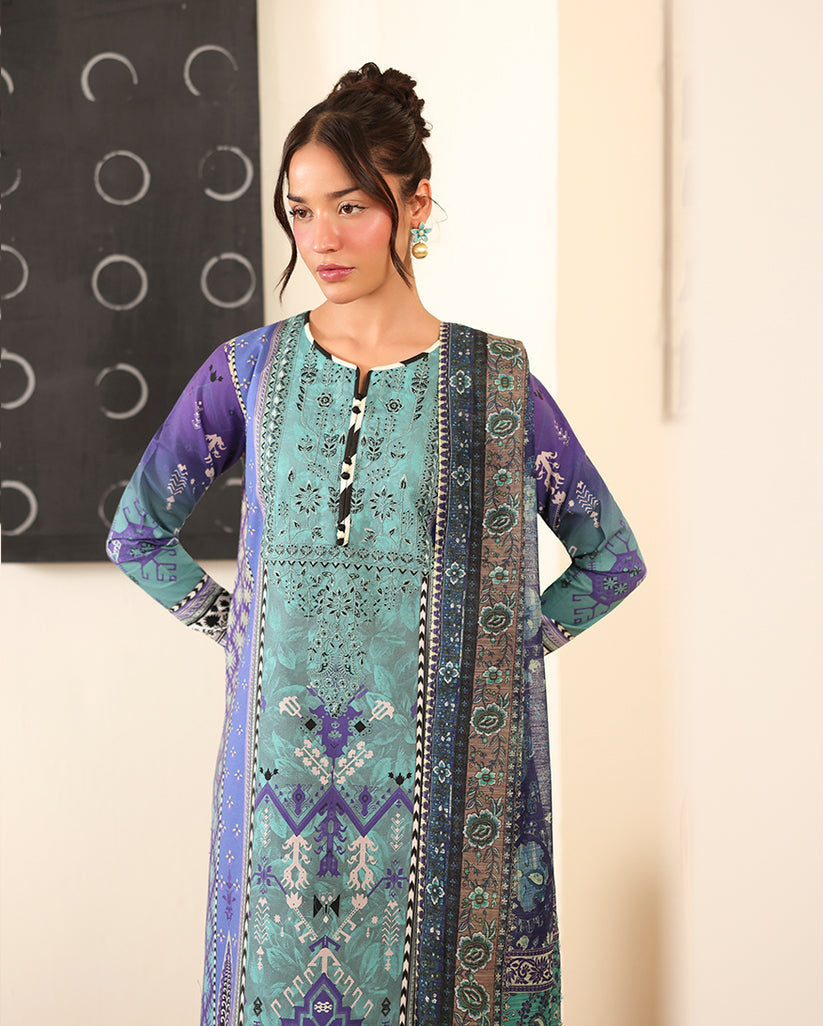 Roheenaz | Pareesa Cambric | Fabeha - Ladies Clothes - Maria Faisal