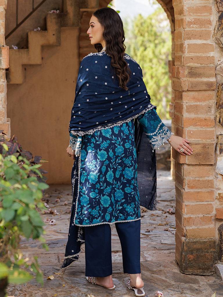 Rajbari | Floral Symphony Lawn 25 | RB-12 by Maria Faisal - Registered Vendor of : Rajbari - type : Ladies Clothes - 100% original wedding dresses