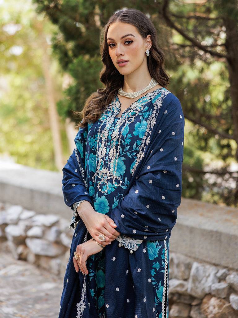 Rajbari | Floral Symphony Lawn 25 | RB-12 by Maria Faisal - Registered Vendor of : Rajbari - type : Ladies Clothes - 100% original wedding dresses