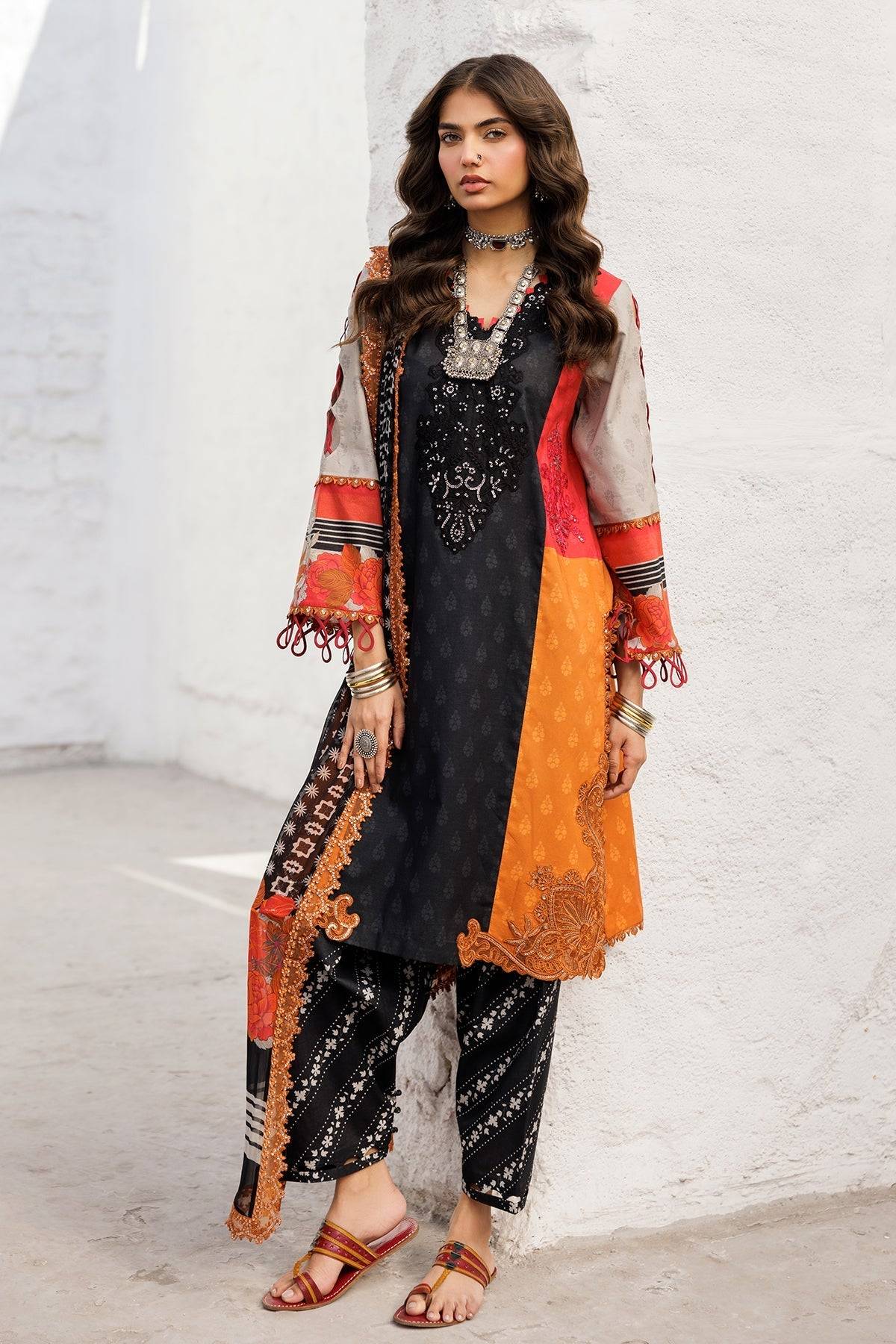 Charizma | Rangoli Lawn | CRO5-01 by Maria Faisal - Registered Vendor of : Charizma - type : Ladies Clothes - 100% original wedding dresses