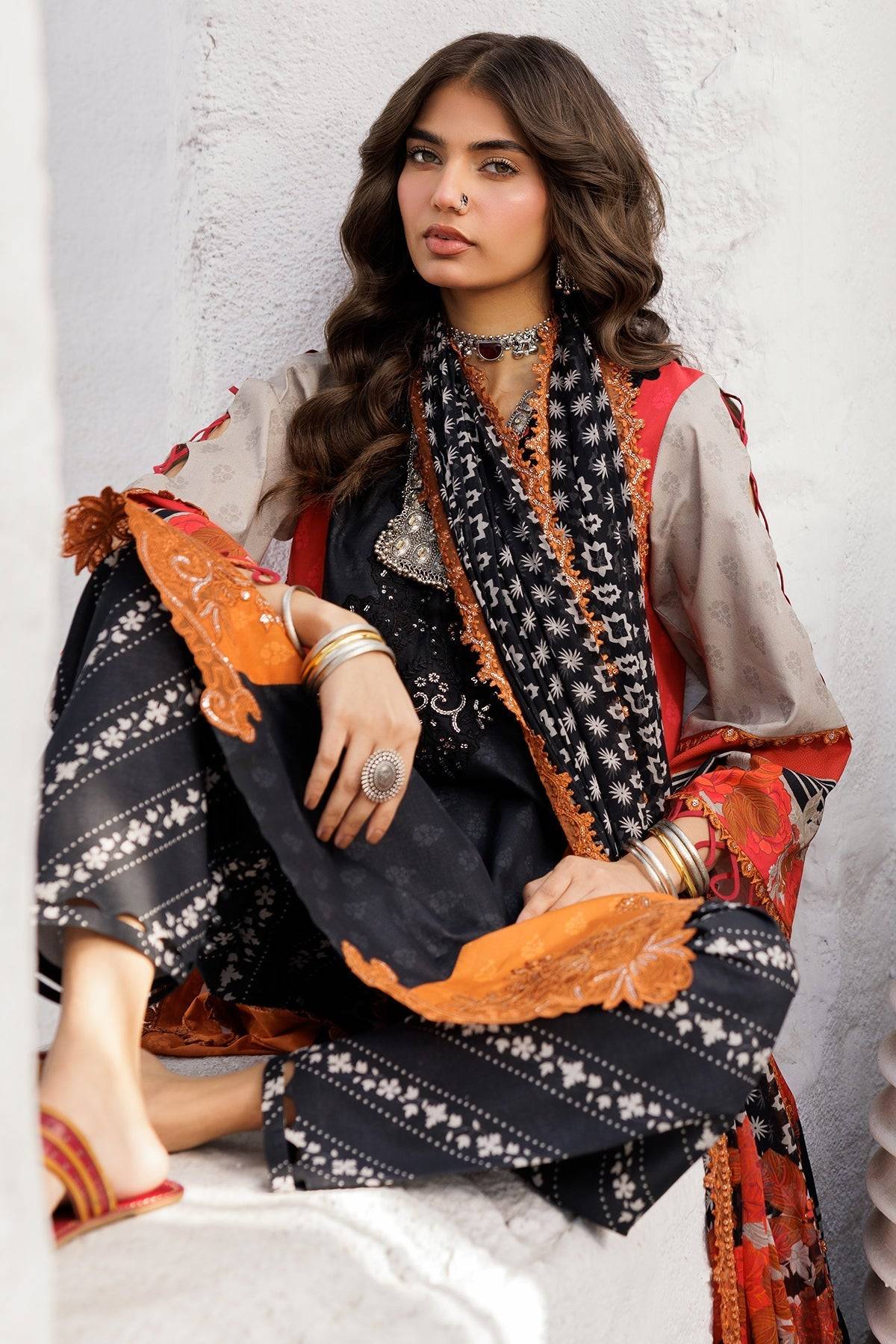 Charizma | Rangoli Lawn | CRO5-01 by Maria Faisal - Registered Vendor of : Charizma - type : Ladies Clothes - 100% original wedding dresses